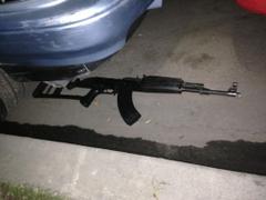 AK-47 recovered at crime scene on Tuesday night in Compton.