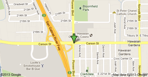 Location of Homicide investigation in Hawaiian Gardens is located at Carson Street and Pioneer Boulevard.