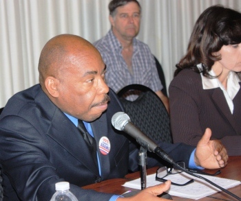 Candidate Daryl Adams said “we’re not electing people to do the coin toss in the Super Bowl. Let’s not make a blind faith choice this election.”