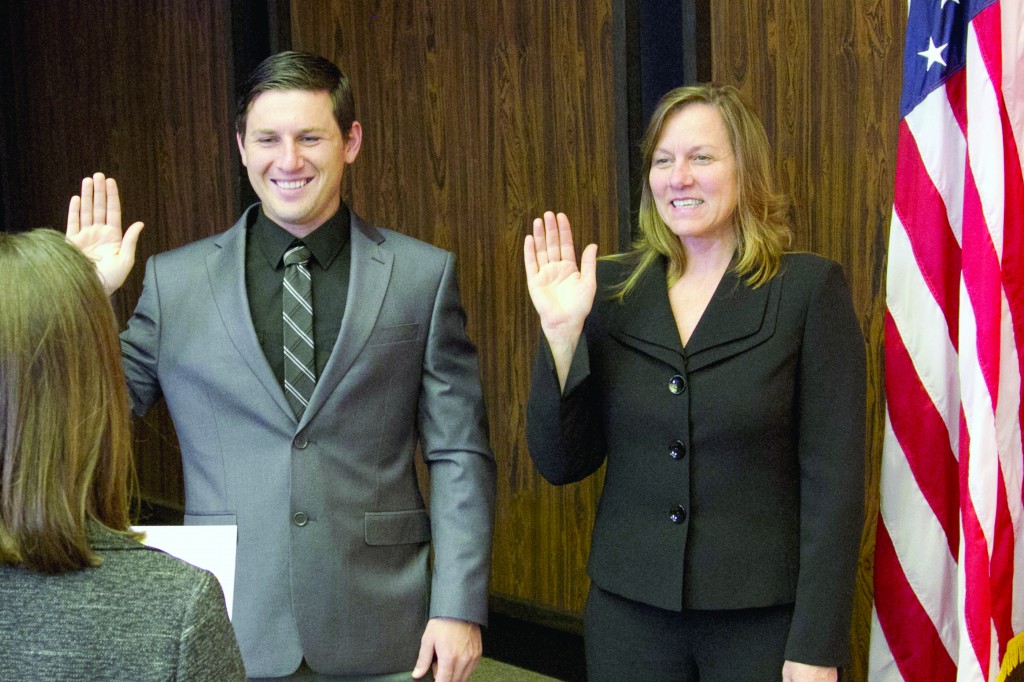 La Mirada City Council Members Andrew Sargea and Pauline Deal.