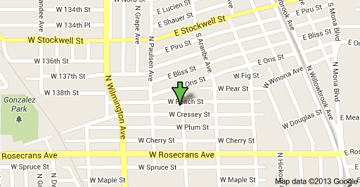 Location of incident being reported in Compton on Friday night.