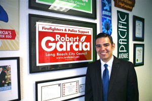 Long Beach Vice Mayor Robert Garcia announces plans to run for the city's top spot in 2014.  Photo from the Garcia campaign,