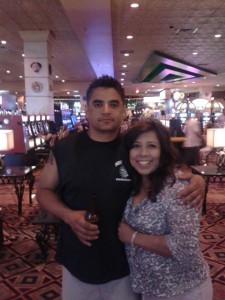 Suspect Ruben Guerrero via the Facebook page of his wife, Montebello Mayor Christina Cortez (right)