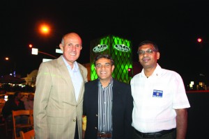 Los Angeles County Sheriff Lee Baca was all smiles at a recent celebration in Artesia with newly elected Councilman Ali S. Taj and LA County Sheriff’s Advisory Committee Member Jagan Yelisetti. Randy Economy Photo