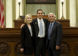 Joseph Gatto, left, with his son, Assemblyman Mike Gatto in Sacramento.