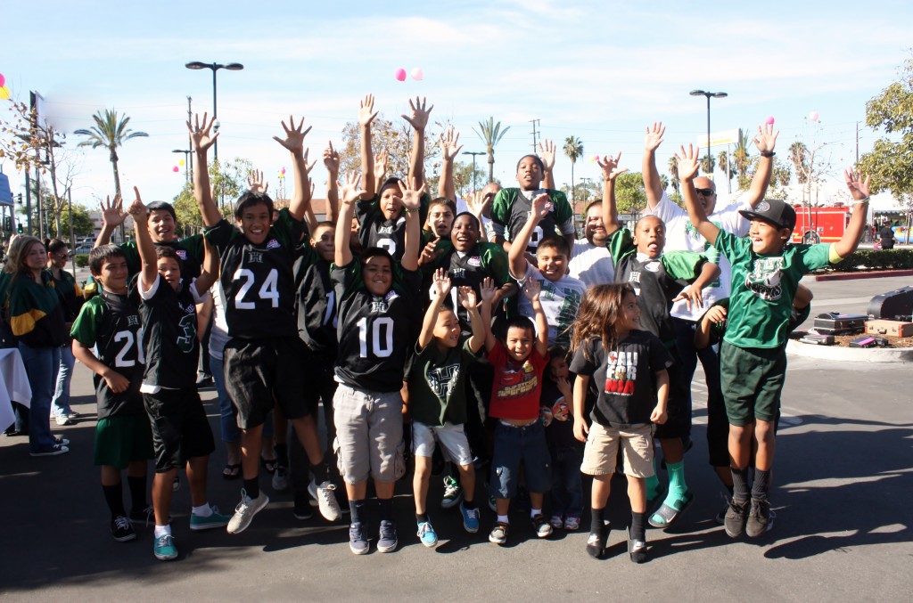 Caption: Members of the Hawaiian Gardens Pop Warner Warriors are heading to Orlando, Florida to participate in the 2013 National Championships.  The team visited with local city leaders, as well as Sheriff Lee Baca, and former Assemblyman Tony Mendoza this past week.