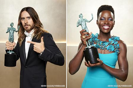 Jared Leto and Lupita Nyong’o walk away with SAG Awards on Saturday night.  