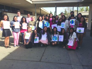 Gahr High School students take their message directly to the entire campus and community. 