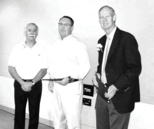Tom Thornton, Past President of La Mirada Kiwanis; David Constantine, Past Vice- President of Nighttime Kiwanis;, and Dr. Michael Winter, current President of La Mirada Kiwanis Club.