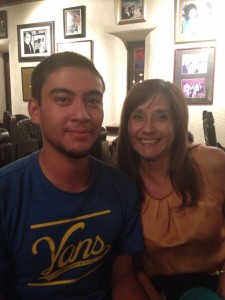 Andy with his mother Carmen. Image courtesy of Facebook